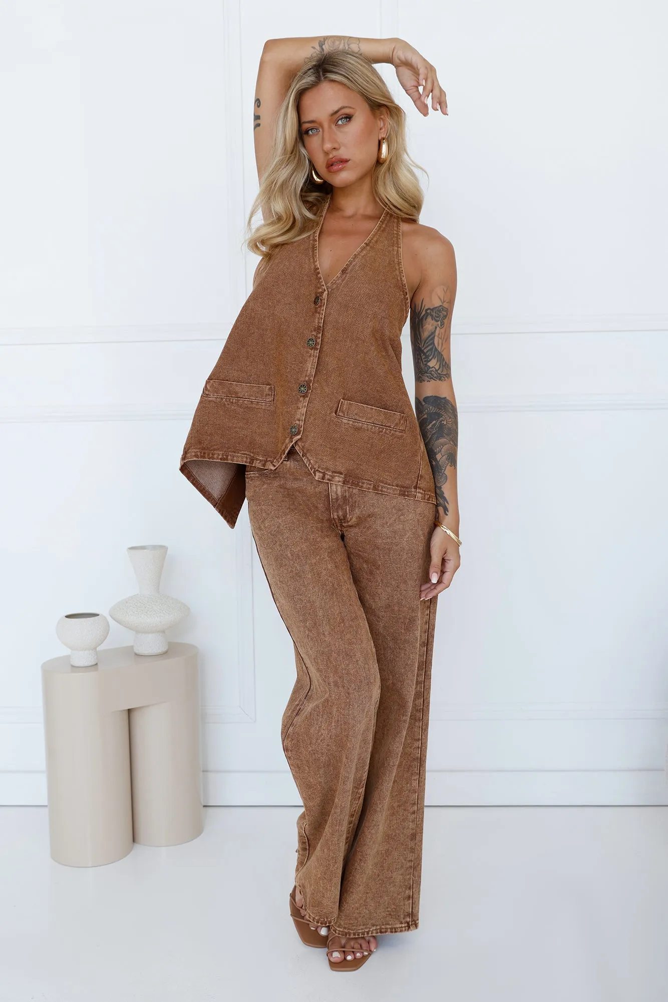 LIONESS Hills Halter Top Stonewash sold by Hello Molly product image thumbnail 3