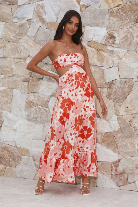Bring The Mood Maxi Dress Orange sold by Hello Molly