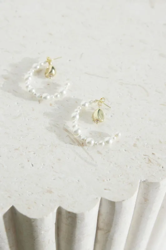 Girl In Paris Hoop Earrings Gold sold by Hello Molly