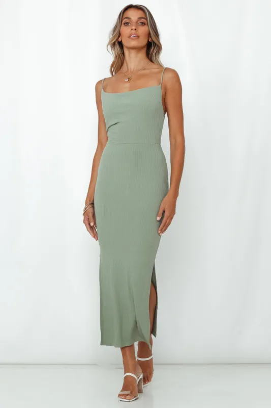 Rooftop Martinis For Two Midi Dress Sage sold by Hello Molly