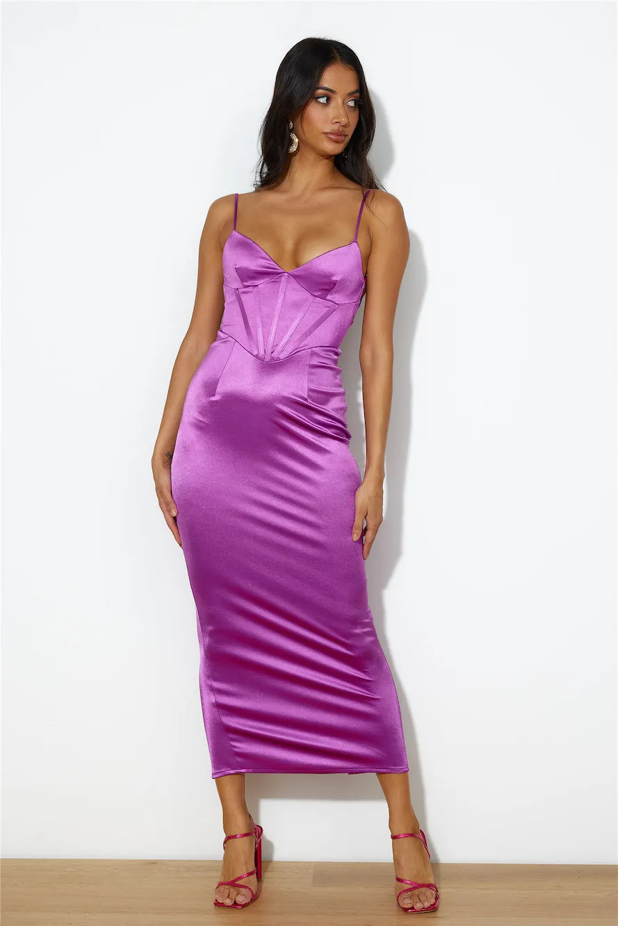 Obsessing Me Midi Dress Purple sold by Hello Molly product image thumbnail 4