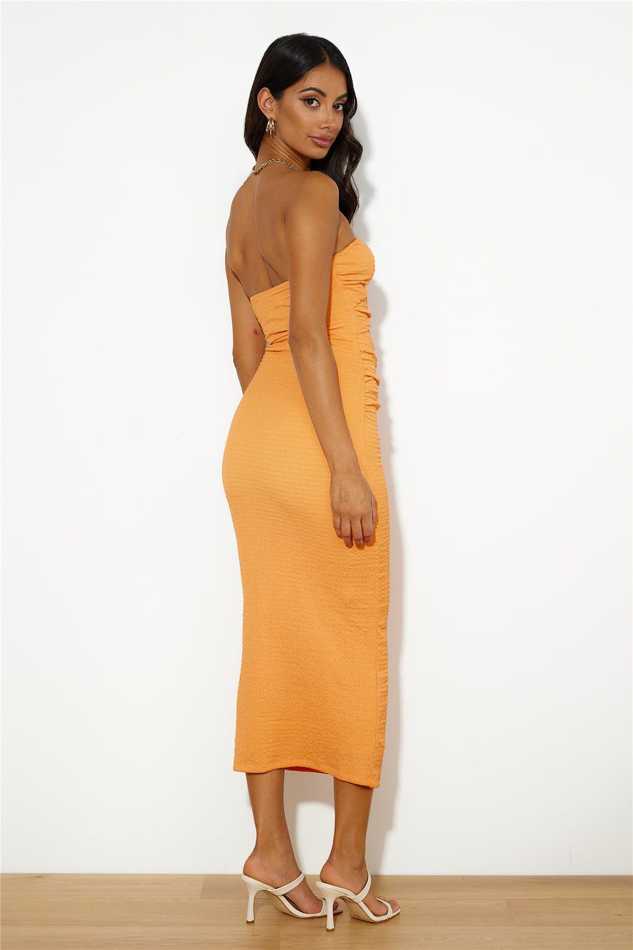 Cocktails Right Now Maxi Dress Orange sold by Hello Molly product image thumbnail 5
