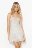 Sparkles Flying Sequins Mini Dress Silver sold by Hello Molly