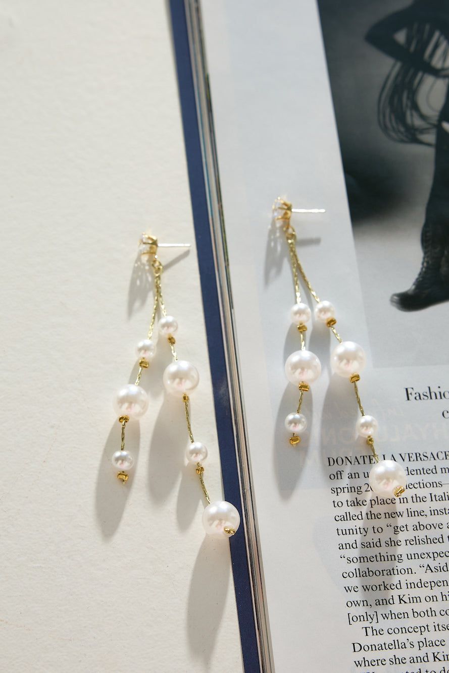 Secret Pearls Earrings Gold sold by Hello Molly product image thumbnail 5