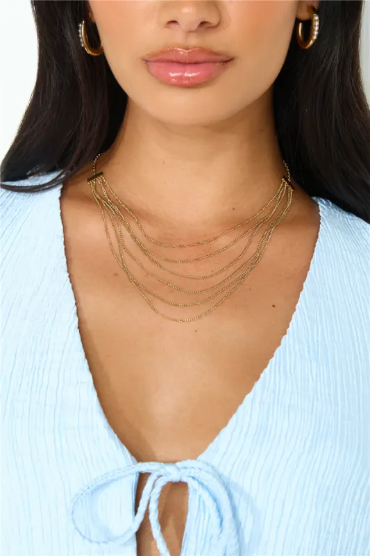 18k Gold Plated Goddess Past Necklace Gold sold by Hello Molly