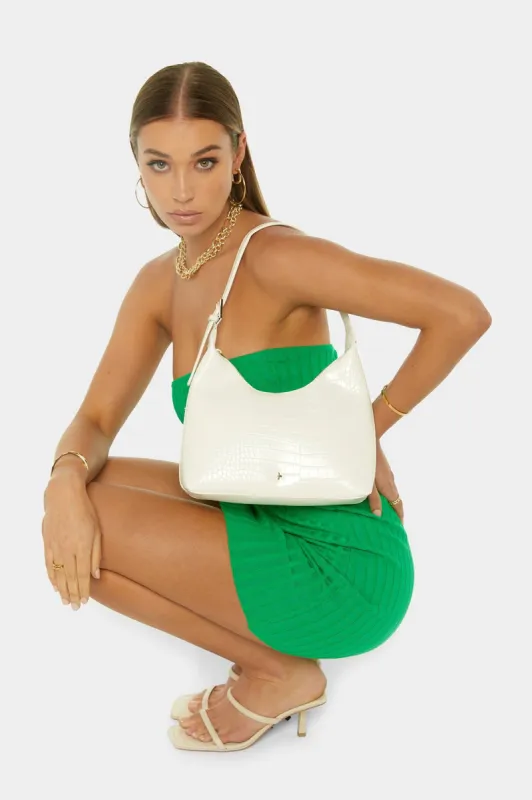 PETA AND JAIN Sussex Shoulder Bag White Croc sold by Hello Molly