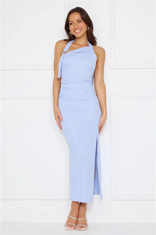 Songs Of The Sea Halter Midi Dress Blue sold by Hello Molly