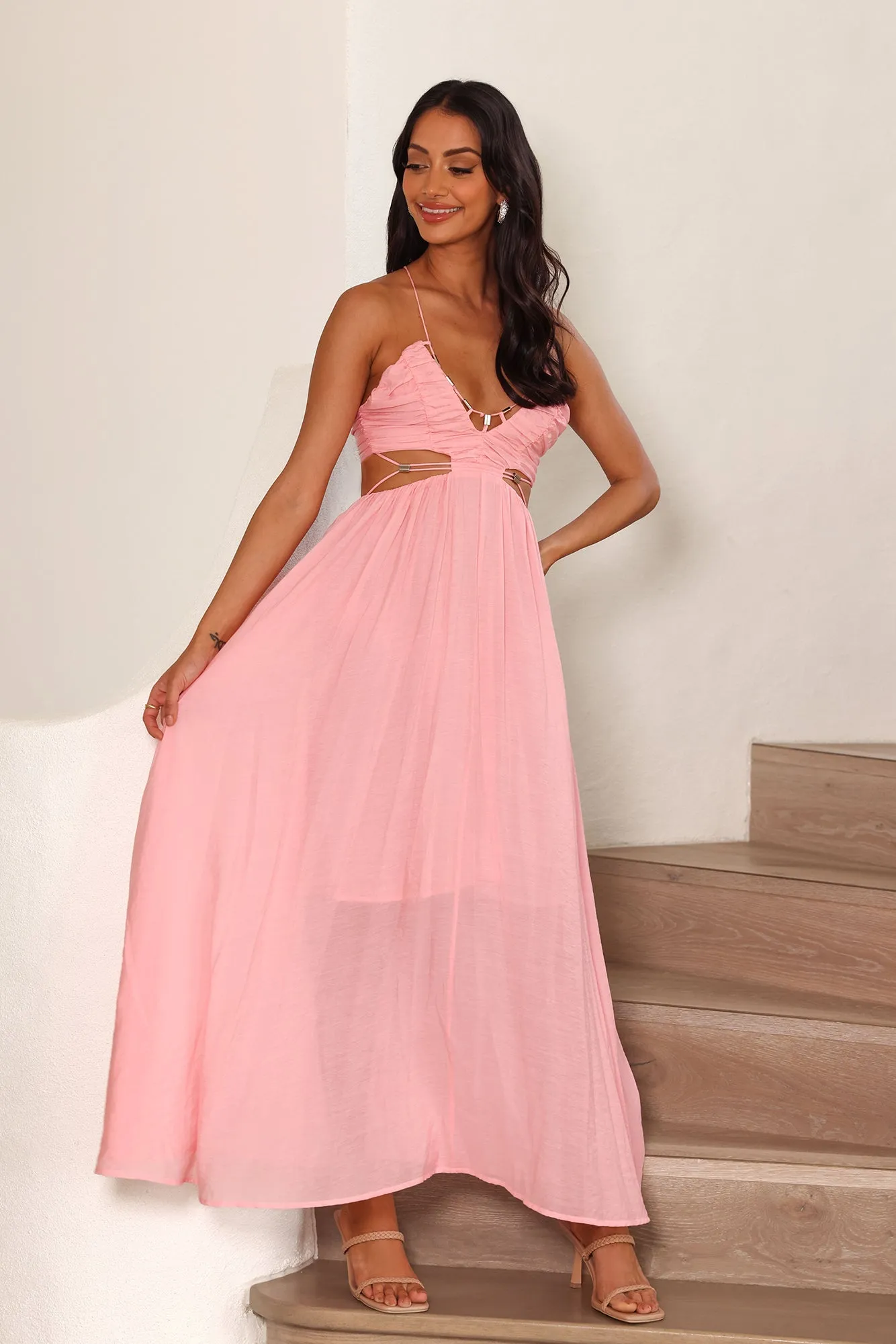 Frolicking Lover Maxi Dress Pink sold by Hello Molly