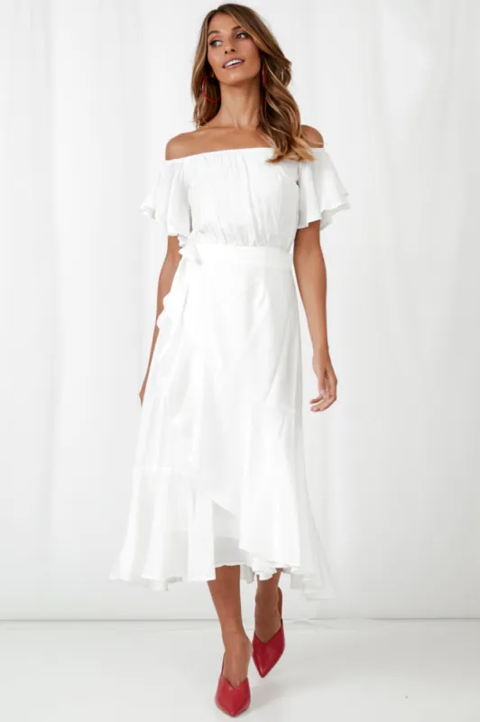 Good As You Midi Dress White sold by Hello Molly