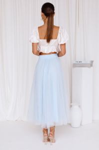 Keeping It Smart Midi Skirt Blue sold by Hello Molly