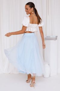 Keeping It Smart Midi Skirt Blue sold by Hello Molly