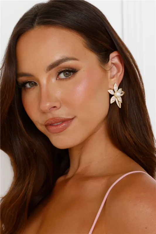 18k Gold Plated Sunlit Beauty Earrings Gold sold by Hello Molly