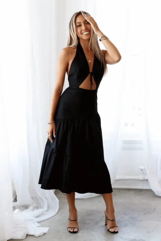 HELLO MOLLY Happy Times Maxi Dress Black sold by Hello Molly