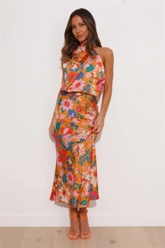 Magical Vibes Maxi Dress Orange sold by Hello Molly
