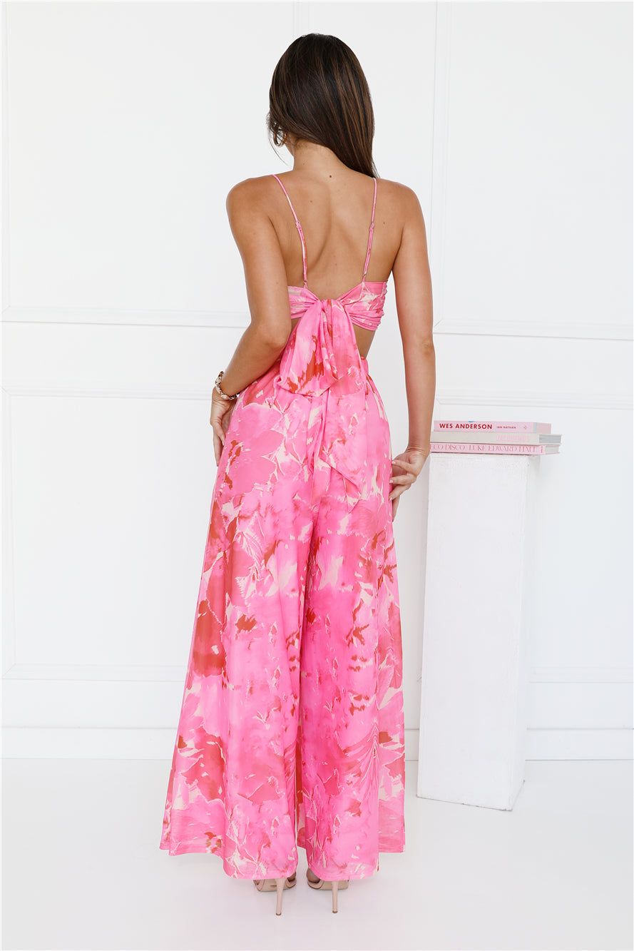 Forest Of Sun Mesh Wide Legs Pants Pink sold by Hello Molly product image thumbnail 5