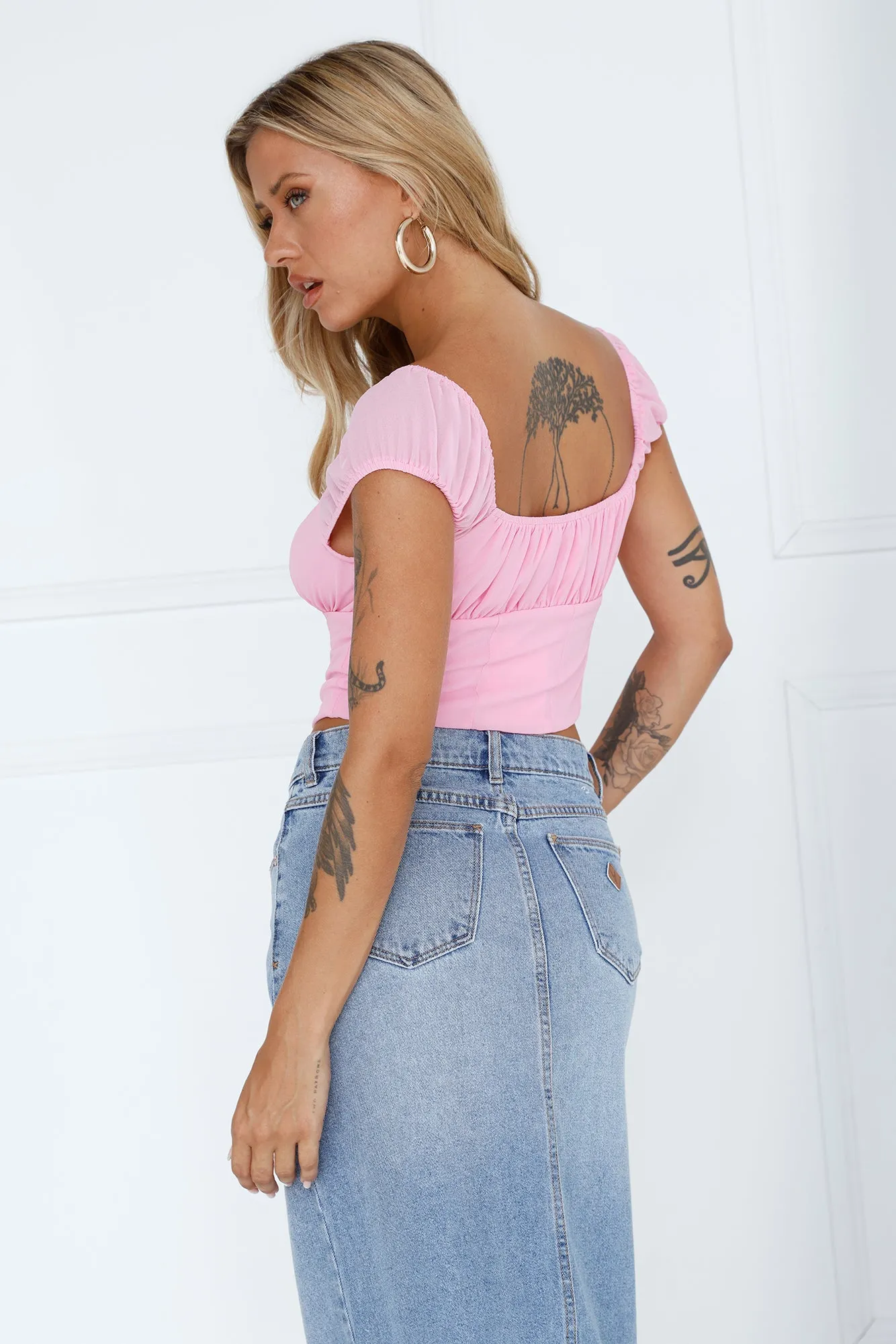 Sweetness Crop Top Pink sold by Hello Molly product image thumbnail 5