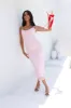 Soft And Dainty Lace Maxi Dress Pink sold by Hello Molly
