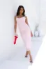 Soft And Dainty Lace Maxi Dress Pink sold by Hello Molly