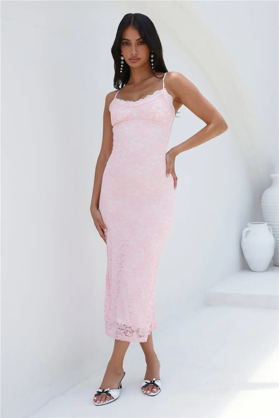 Soft And Dainty Lace Maxi Dress Pink sold by Hello Molly product image thumbnail 4