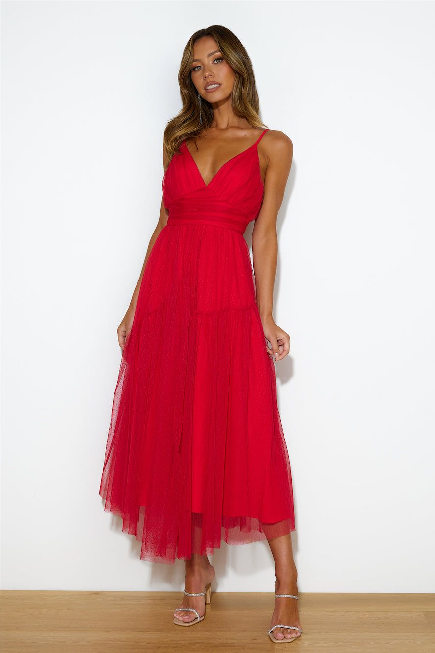 Be Seen In This Midi Dress Red sold by Hello Molly product image thumbnail 3