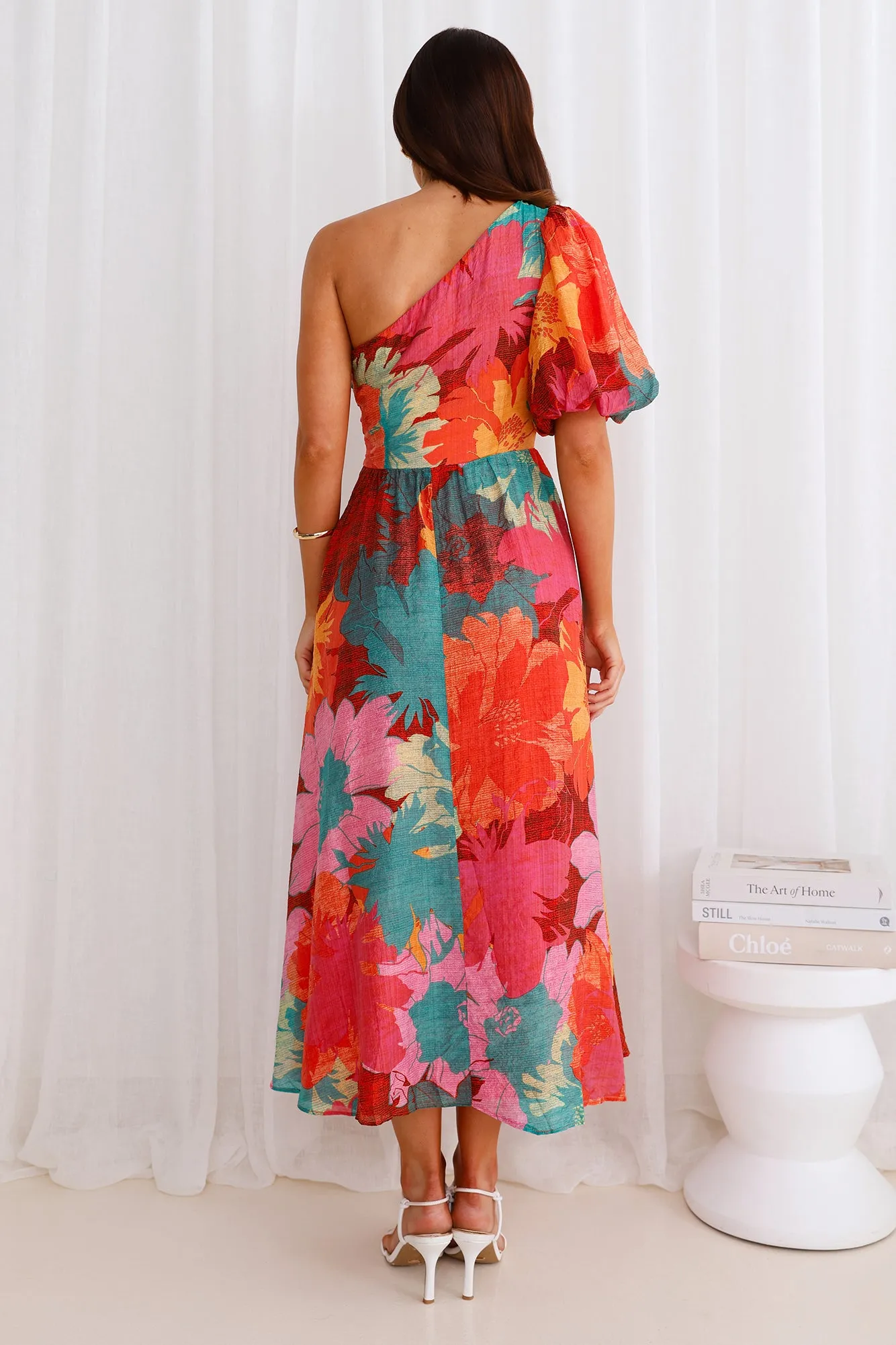 Palette Of Color One Shoulder Midi Dress Print sold by Hello Molly product image thumbnail 5