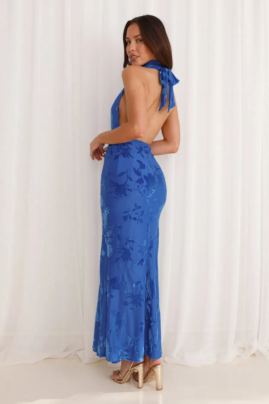 Shallow Love Halter Maxi Dress Blue sold by Hello Molly product image thumbnail 4