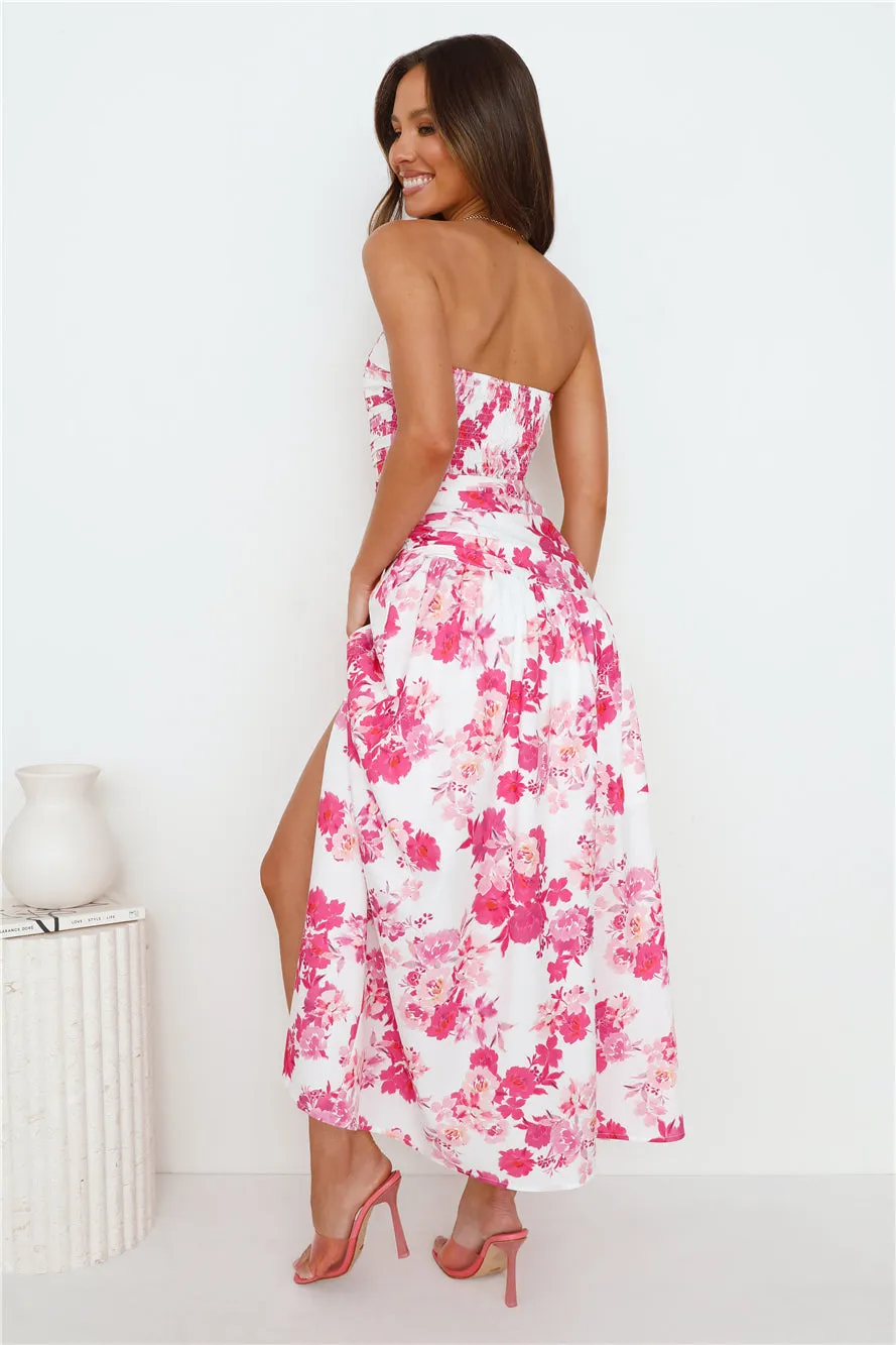 Wild Blooms Strapless Maxi Dress Pink sold by Hello Molly product image thumbnail 3