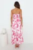 Wild Blooms Strapless Maxi Dress Pink sold by Hello Molly