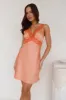 Smooth Seduction Satin Slip Dress Orange sold by Hello Molly