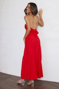 Daydream Look Maxi Dress Red sold by Hello Molly