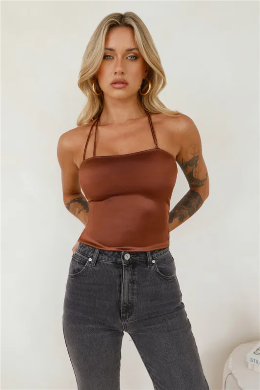 LIONESS Minimalist Tank Chocolate sold by Hello Molly