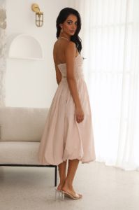 Wine Tasting Midi Dress Oat sold by Hello Molly
