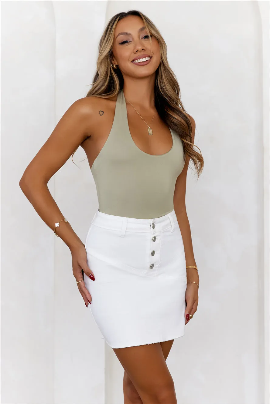 HELLO MOLLY BASE Going Viral Halter Top Sage sold by Hello Molly product image thumbnail 4