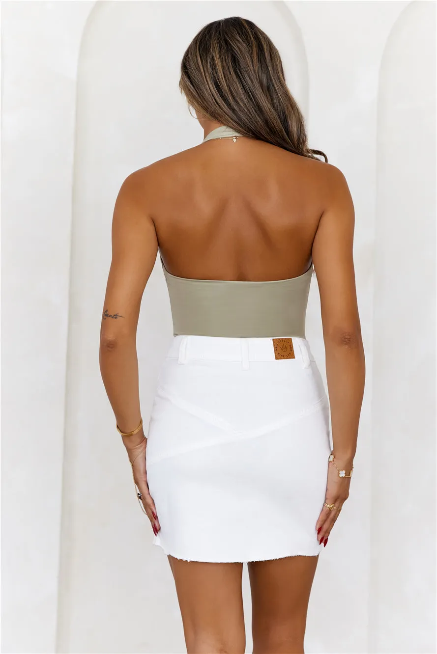 HELLO MOLLY BASE Going Viral Halter Top Sage sold by Hello Molly product image thumbnail 5