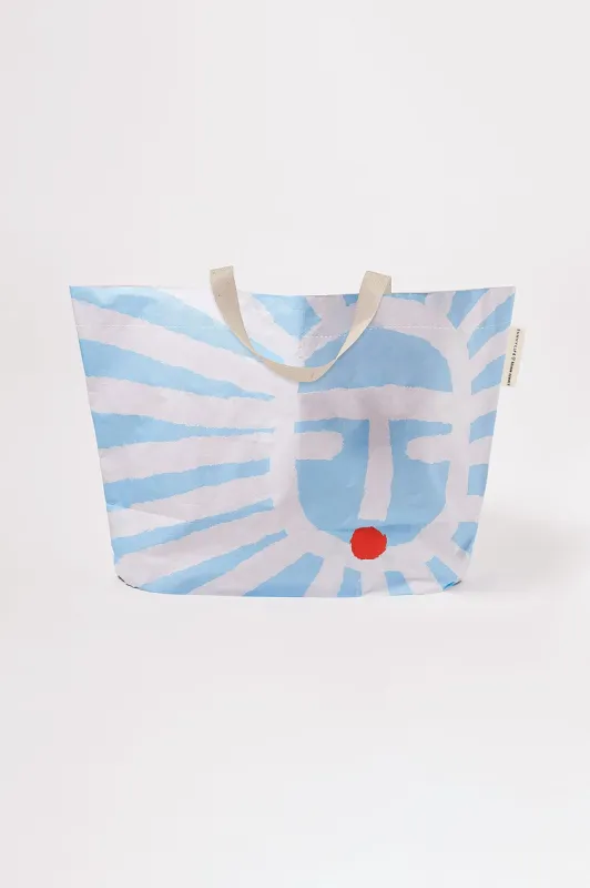 SUNNYLIFE Carryall Bag Sun Face Blue White sold by Hello Molly