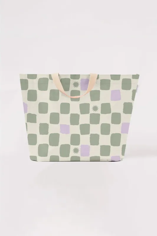 SUNNYLIFE Carryall Bag Checkerboard Sage sold by Hello Molly