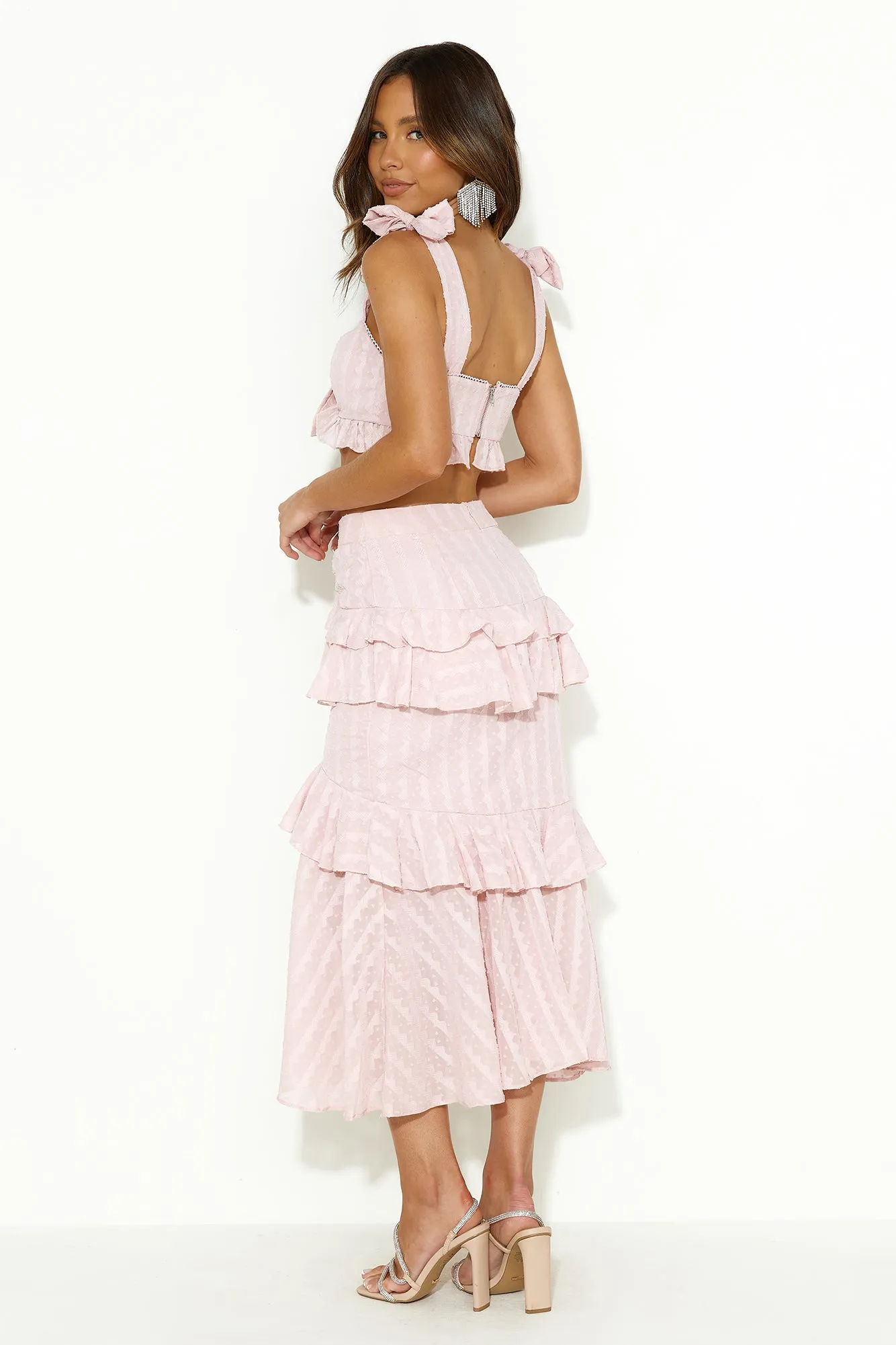 Dainty Moment Midi Skirt Pink sold by Hello Molly product image thumbnail 4