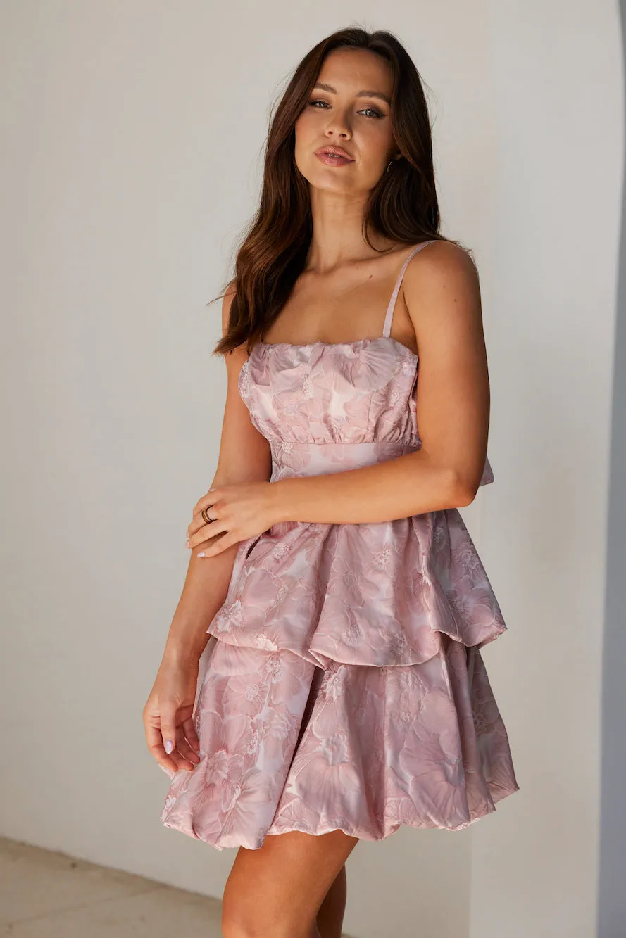 Jasmine Blooms Mini Dress Pink sold by Hello Molly product image thumbnail 4