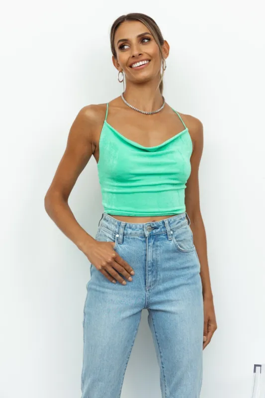 For You Only Crop Light Green sold by Hello Molly