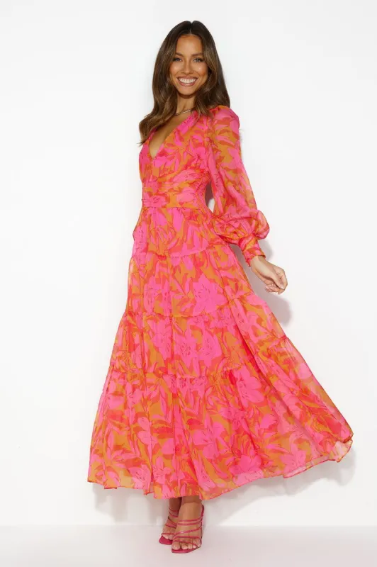 Gotta Thrive Maxi Dress Pink sold by Hello Molly
