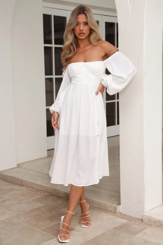 Fun Lover Midi Dress White sold by Hello Molly