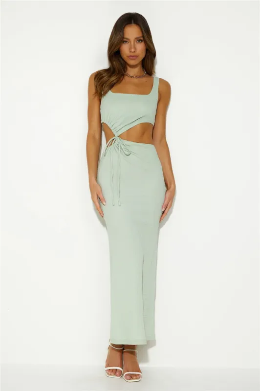 Polished Maxi Dress Sage sold by Hello Molly