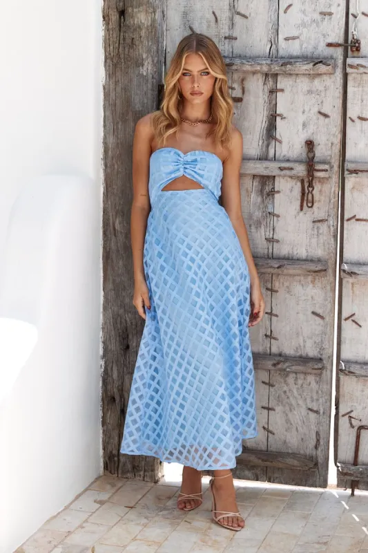 Sipping Wine Maxi Dress Blue sold by Hello Molly