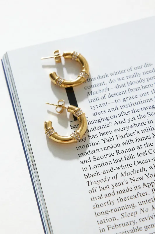 18k Gold Plated Dainty Hoops Gold sold by Hello Molly