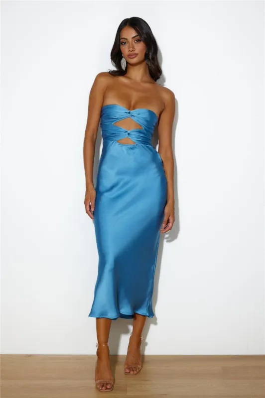 Your Warmth Midi Dress Blue sold by Hello Molly