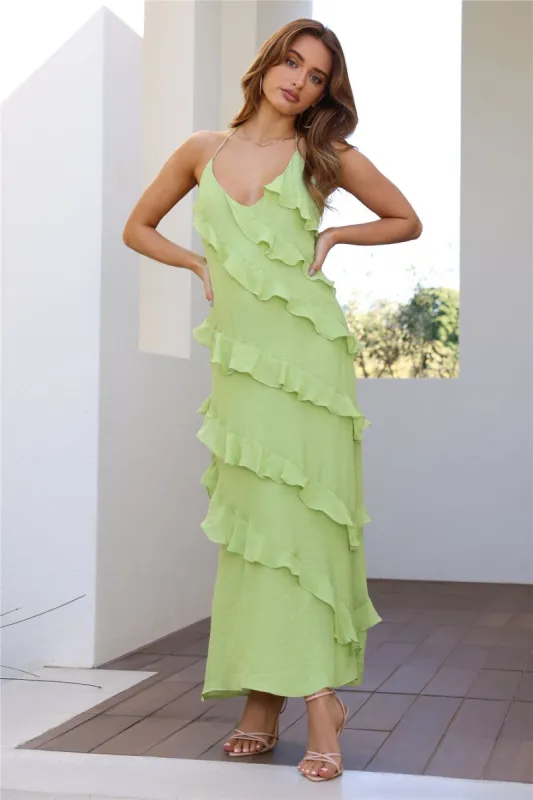 What A Beauty Midi Dress Green sold by Hello Molly