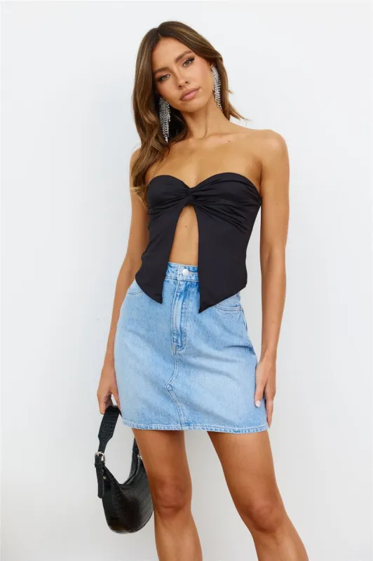 Raced Thoughts Crop Top Black sold by Hello Molly