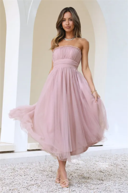 VIP Mood Midi Dress  Pink sold by Hello Molly
