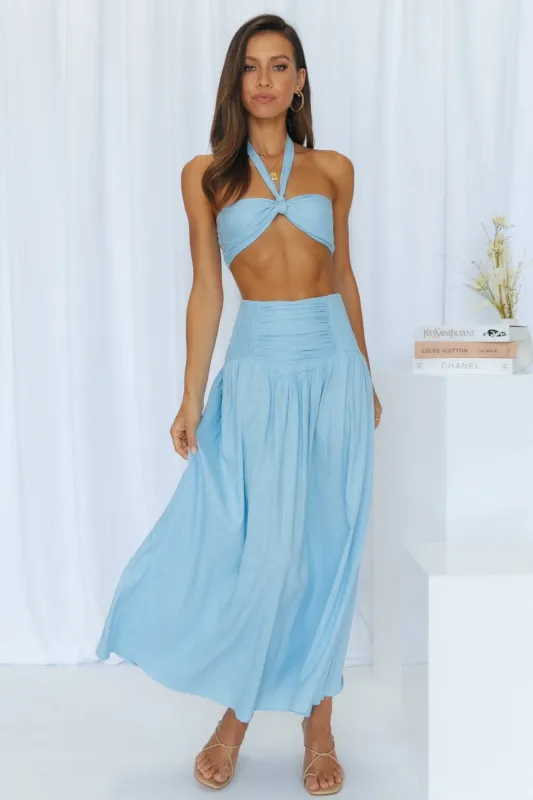 How I Like It Maxi Skirt Blue sold by Hello Molly