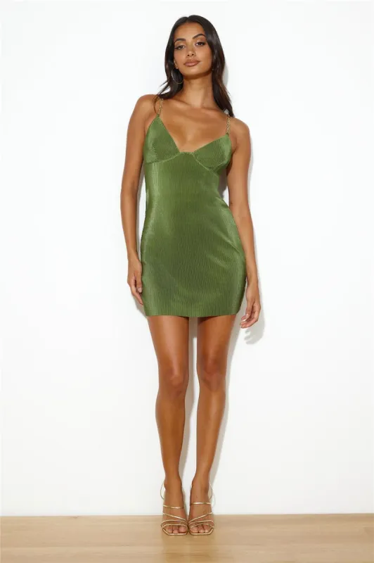 Pretty Picture Mini Dress Olive sold by Hello Molly